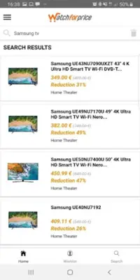 W4P price comparator android App screenshot 1